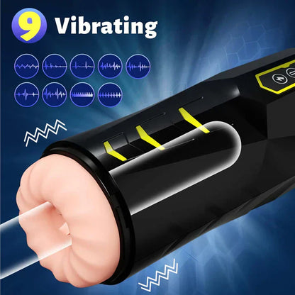 3-in-1 Automatic Male Masturbator with Realistic Oral Simulation and Vibration